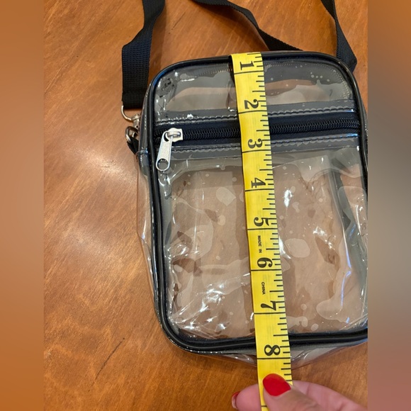 Clear Crossbody Stadium Bag with Black Trim - Picture 7 of 10